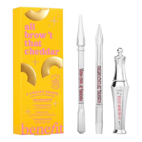 All Brow't that Cheddar - Le coffret sourcils de Noël crayon et gel sourcils, BENEFIT COSMETICS